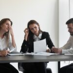 frustrated people in a business meeting_s